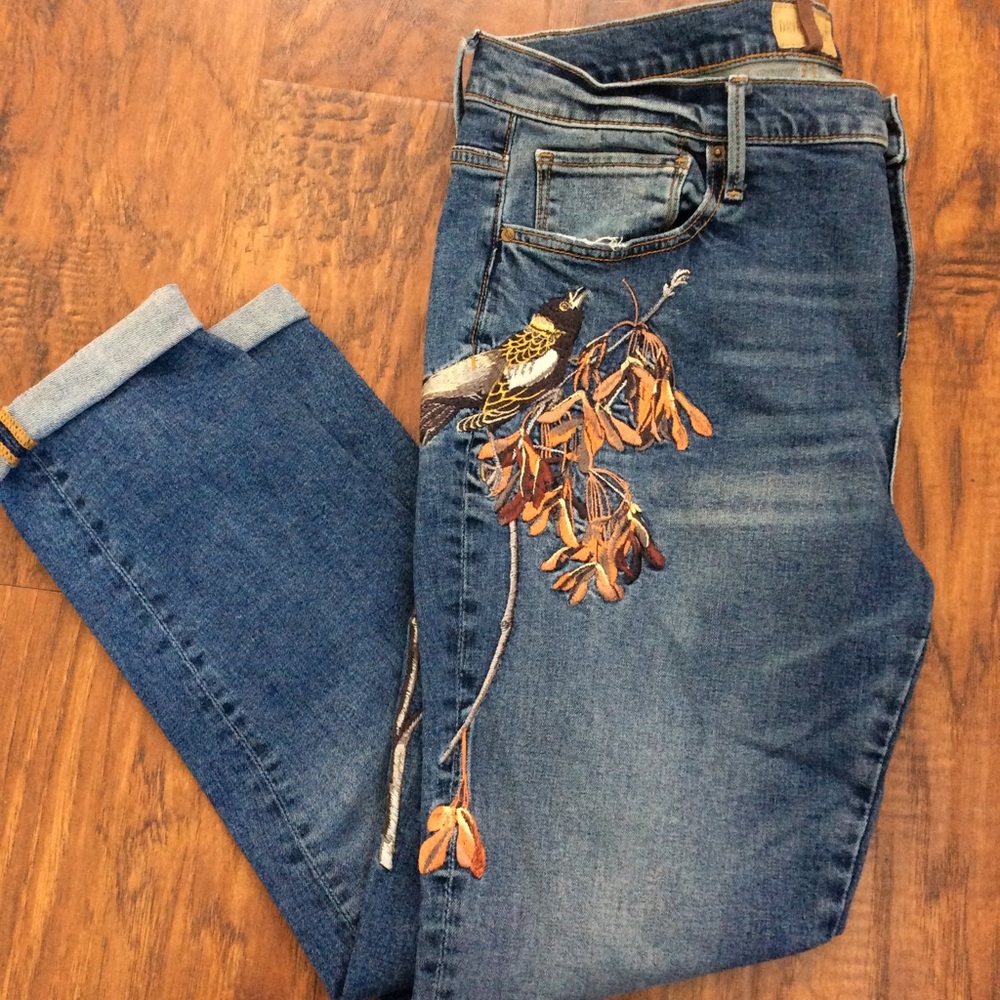 Driftwood Jackie Embroidered Jeans sz 32 - Picture 2 of 10